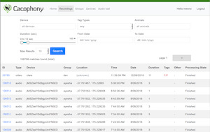 Bird monitoring cloud storage & processing: outside NZ