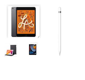 New iPad Bundle iPad 9th Gen Case Glass Screen Protector Apple Pencil 1st Gen