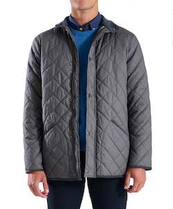 Asher Quilted Jacket - Charcoal Online 3 Wise Men NZ