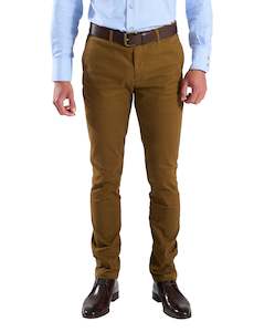 Cayden Chino Pant - Dark Brown Online 3 Wise Men NZ