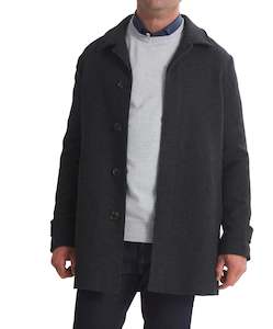 Menswear: Chester Winter Coat - Charcoal Online 3 Wise Men NZ