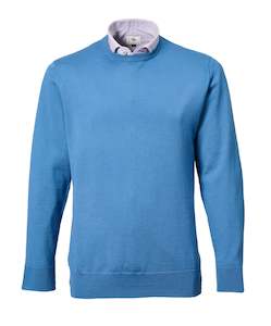 Driver Crew Neck Merino Knit - Petrol Blue Online 3 Wise Men NZ