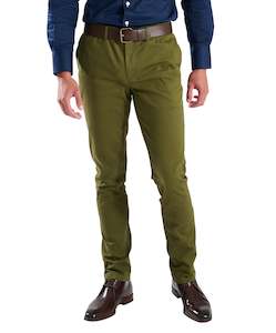 Cayden Chino Pant - Olive Online 3 Wise Men NZ