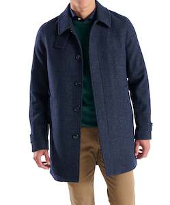 Casper Wool Coat - Navy Online 3 Wise Men NZ