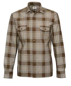 Oscar Overshirt - Brown Check Online 3 Wise Men NZ