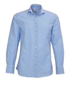 Limestone Blue Checked Shirt Online 3 Wise Men NZ