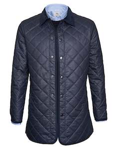 Quilted Jacket - Navy Online 3 Wise Men NZ