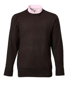 Driver Crew Neck Merino Knit - Cocoa Online 3 Wise Men NZ