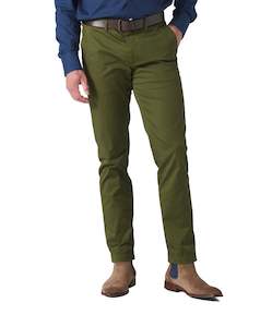 Curio Cuffed Chino Pant - Olive Online 3 Wise Men NZ