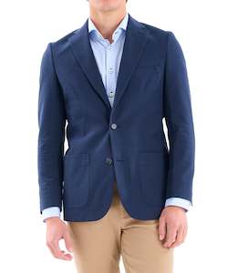 Hale Linen Blazer - Navy Online 3 Wise Men NZ