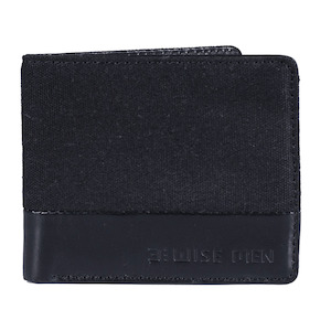 Black Canvas Leather Wallet Online 3 Wise Men NZ