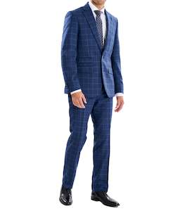 Vega Blue Check Suit Online 3 Wise Men NZ