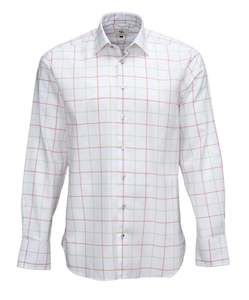 Midtown White Check Shirt Online 3 Wise Men NZ