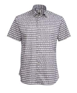 Menswear: St Lucia Print Shirt Online 3 Wise Men NZ