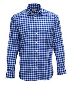 Hemingway Navy Check Shirt Online 3 Wise Men NZ