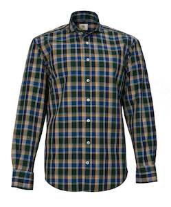 Blue Expanse Checked Shirt Online 3 Wise Men NZ