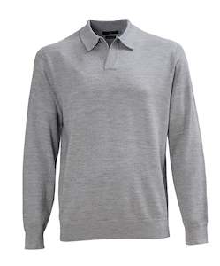 Albert Merino Polo - Grey Marle Online 3 Wise Men NZ