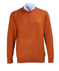 Driver Crew Neck Merino Knit - Terracotta Online 3 Wise Men NZ