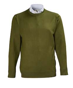 Driver Crew Neck Merino Knit - Deep Army Online 3 Wise Men NZ