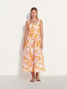 Womenswear: Juliette Hogan - Emile Dress Baroque Floral Pink Grapefruit