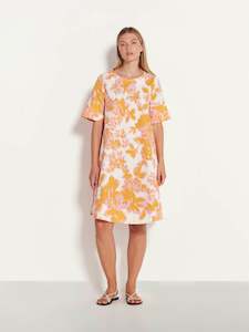 Juliette Hogan - Chelsey Tunic Baroque Floral Pink Grapefruit