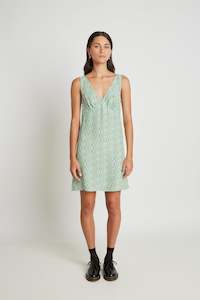 Womenswear: Twenty-Seven Names - Buttercup Dress Green Micro Floral