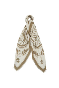 Karen Walker - Filigree Modal Twill Scarf Cream/ Olive