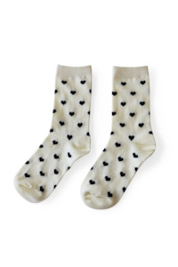 Kathryn Wilson - Heart Socks Black Heart