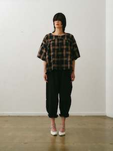 Otsu - Tobira Top Brown Check