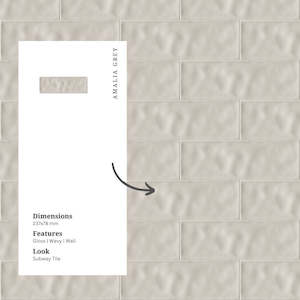 Tiles Flooring: AMALIA Grey Subway Tiles