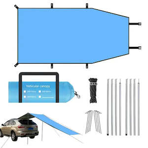 AutoDS Car Awning Sun Shade with Stakes & Ropes