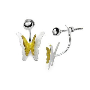 Internet only: BUTTERFLY EAR JACKET EARRINGS 925.co.nz