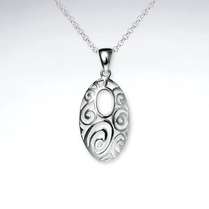 NZ KORU SPIRALS NECKLACE 925.co.nz