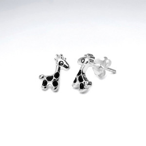 MINI GIRAFFE STUDS 925.co.nz