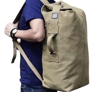 Telephone including mobile phone: Duffel Bag / Backpack