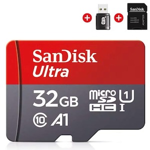 Micro SD Memory Card & Adapter - SanDisk (32GB)