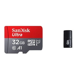 Micro SD Memory Card & Adapter - SanDisk (32GB)