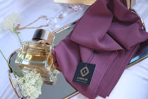 "LUNA" Grape Premium Chiffon Scarf