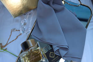 "IRIS" Blue Gray Premium Chiffon Scarf