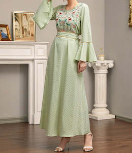 “ASHIFA” Mint Green Dress