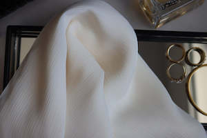 Clothing: "SREESH" Cream Georgette Crepe Scarf