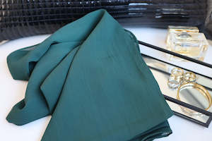 "AVIVA" Emerald Green Georgette Crepe Scarf