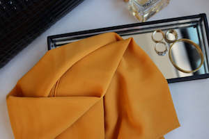 "VAHEZ" Mustard Georgette Crepe Scarf