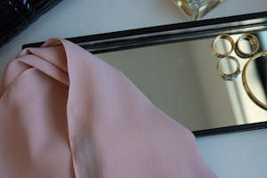 "Letitia" Nude Pink Georgette Crepe Scarf