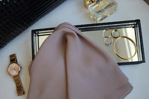 "ALMIRA" Nude Georgette Crepe Scarf