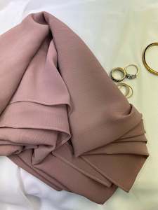 "NURI" Nude Mauve Georgette Crepe Scarf