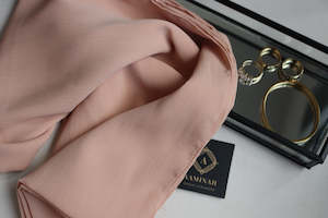 Clothing: "EVIN" Pastel Peach Georgette Crepe Scarf