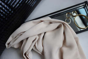 "SIRAJ" Beige Georgette Crepe Scarf