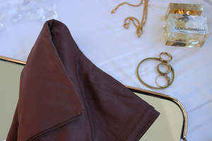 "MABEL" Dark Brown Luxury Jersey Scarf