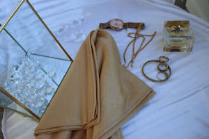 "CELIA" Tan Luxury Jersey Scarf